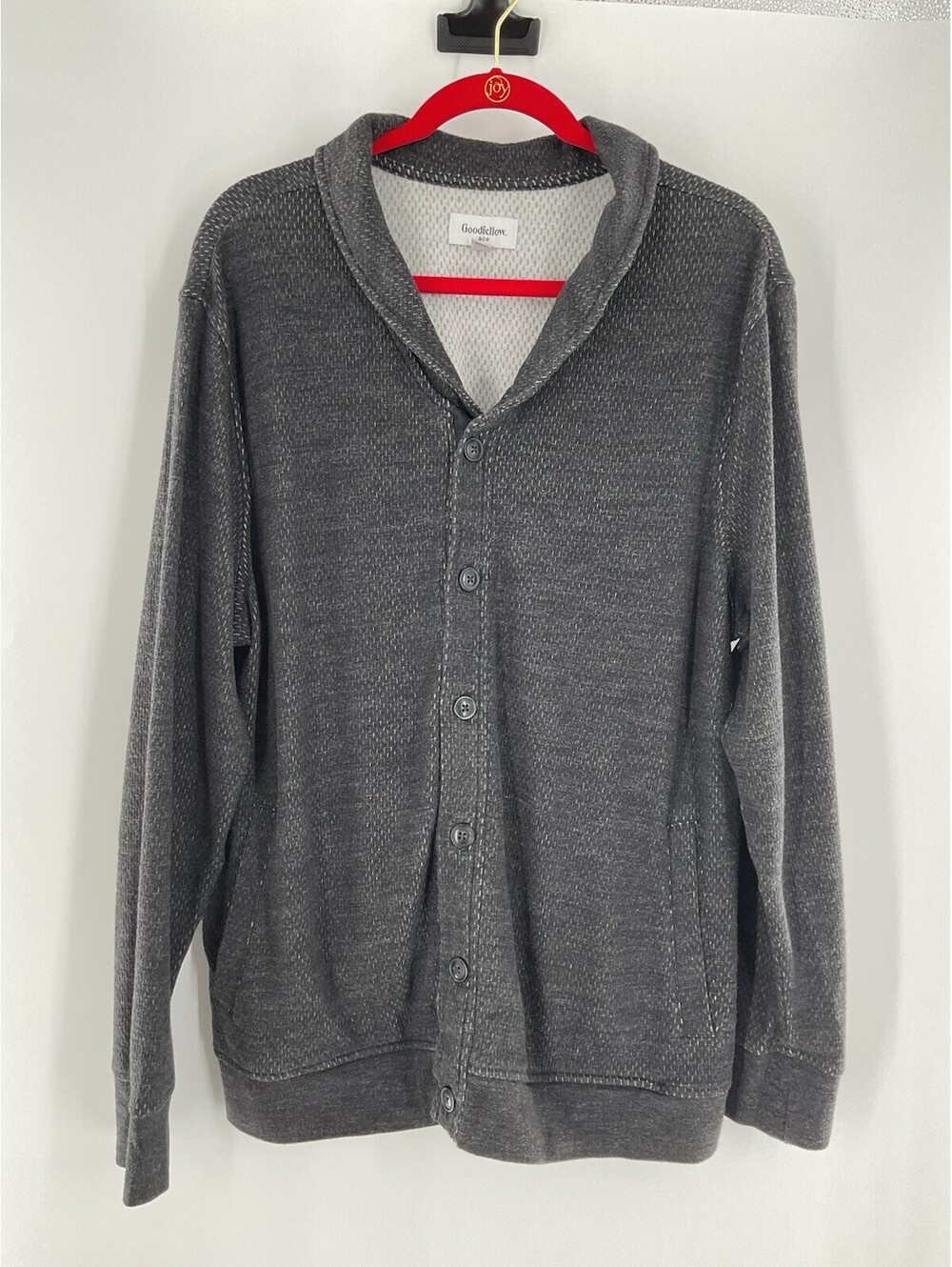 Goodfellow And Co. Men’s Gray Overcoat Button Up Long Sleeve 107